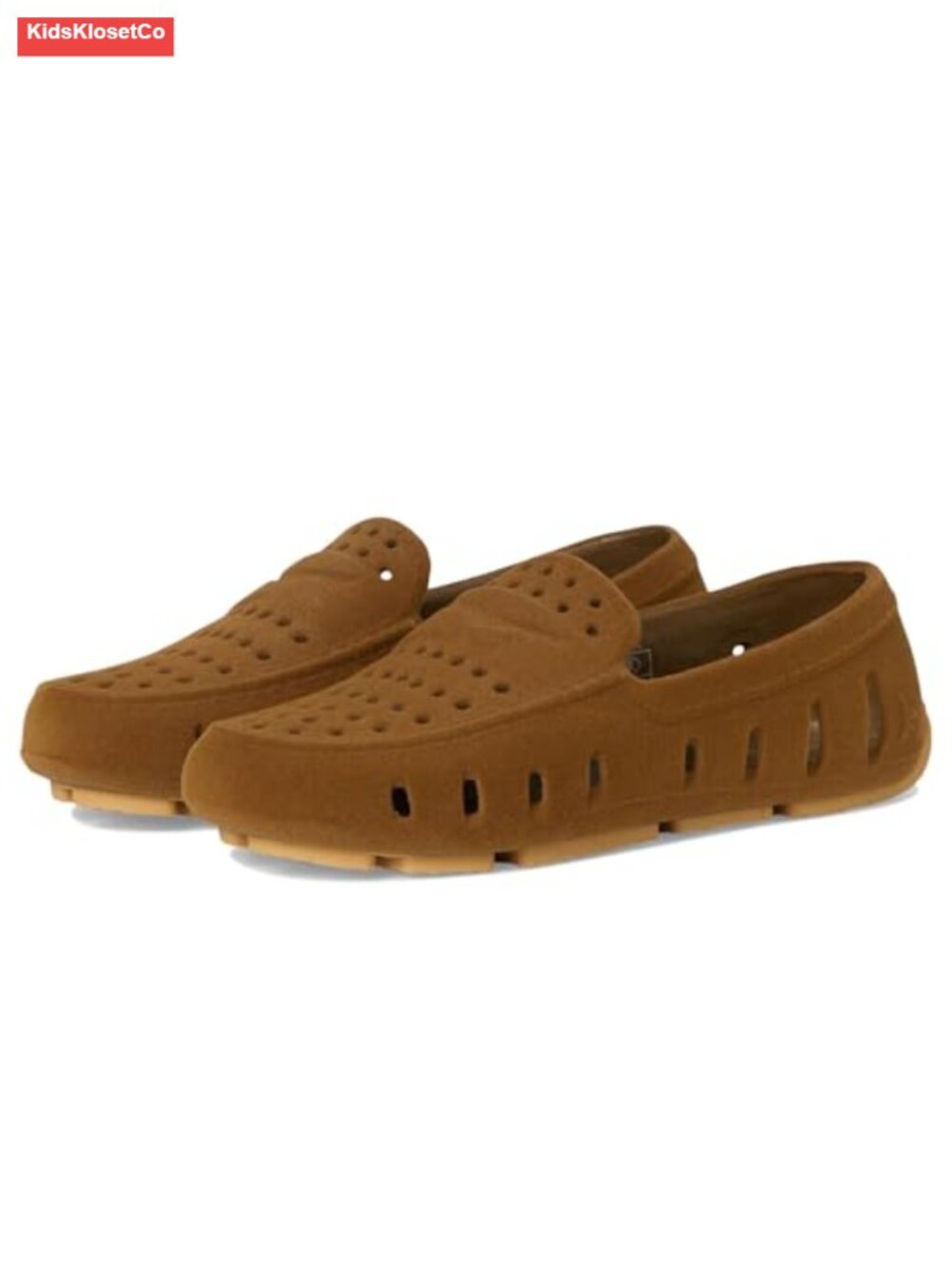 Kids Faux Suede Loafers Waterproof Ventilated Slip-On